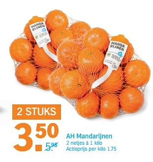 Aanbiedingen Ah mandarijnen - Huismerk - Albert Heijn - Geldig van 23/10/2017 tot 29/10/2017 bij Albert Heijn
