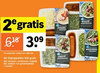 Aanbiedingen Andijvie met gehaktballetjes - Huismerk - Albert Heijn - Geldig van 23/10/2017 tot 29/10/2017 bij Albert Heijn