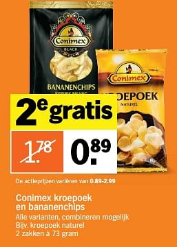 Aanbiedingen Kroepoek naturel - Conimex - Geldig van 23/10/2017 tot 29/10/2017 bij Albert Heijn