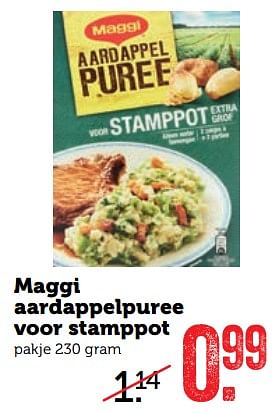 Aanbiedingen Maggi aardappelpuree voor stamppot - MAGGI - Geldig van 23/10/2017 tot 29/10/2017 bij Coop