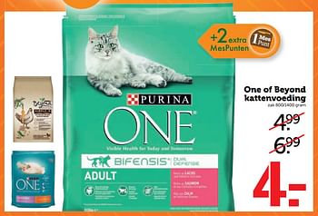 Aanbiedingen One of beyond kattenvoeding - Purina - Geldig van 23/10/2017 tot 29/10/2017 bij Coop