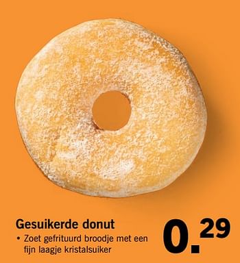 Aanbiedingen Gesuikerde donut - Huismerk - Lidl - Geldig van 23/10/2017 tot 29/10/2017 bij Lidl