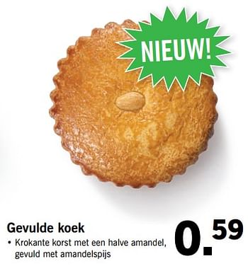 Aanbiedingen Gevulde koek - Huismerk - Lidl - Geldig van 23/10/2017 tot 29/10/2017 bij Lidl
