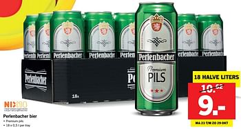 Aanbiedingen Perlenbacher bier - Perlenbacher - Geldig van 23/10/2017 tot 29/10/2017 bij Lidl