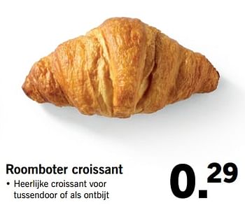 Aanbiedingen Roomboter croissant - Huismerk - Lidl - Geldig van 23/10/2017 tot 29/10/2017 bij Lidl