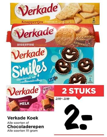 Aanbiedingen Verkade koek - Verkade - Geldig van 22/10/2017 tot 28/10/2017 bij Vomar