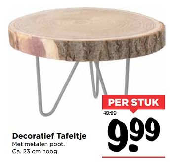 Aanbiedingen Decoratief tafeltje - Huismerk Vomar - Geldig van 22/10/2017 tot 28/10/2017 bij Vomar