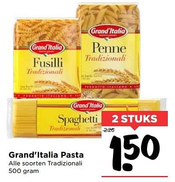 Aanbiedingen Grand`italia pasta - Grand Italia - Geldig van 22/10/2017 tot 28/10/2017 bij Vomar