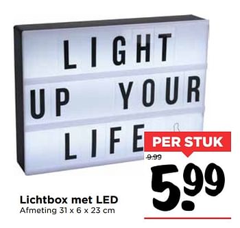 Aanbiedingen Lichtbox met led - Huismerk Vomar - Geldig van 22/10/2017 tot 28/10/2017 bij Vomar