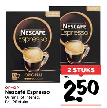 Aanbiedingen Nescafé espresso - Nescafe - Geldig van 22/10/2017 tot 28/10/2017 bij Vomar