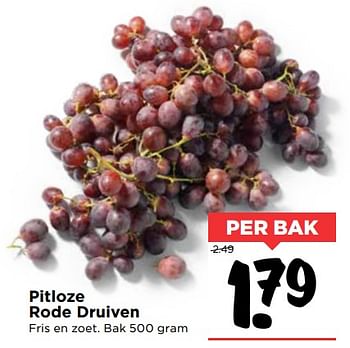 Aanbiedingen Pitloze rode druiven - Huismerk Vomar - Geldig van 22/10/2017 tot 28/10/2017 bij Vomar