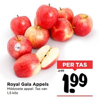 Aanbiedingen Royal gala appels - Huismerk Vomar - Geldig van 22/10/2017 tot 28/10/2017 bij Vomar