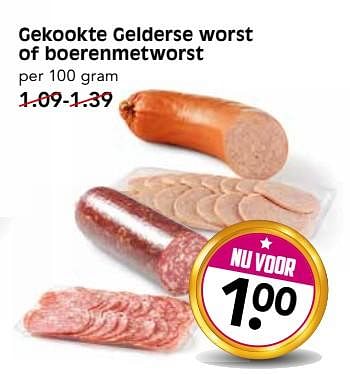 Aanbiedingen Gekookte gelderse worst of boerenmetworst - Huismerk - Em-té - Geldig van 22/10/2017 tot 28/10/2017 bij Em-té