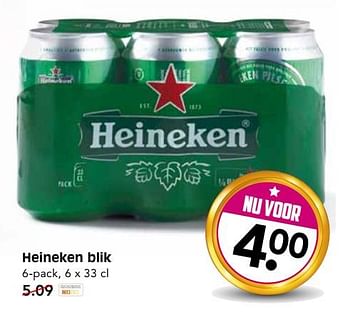 Aanbiedingen Heineken blik - Heineken - Geldig van 22/10/2017 tot 28/10/2017 bij Em-té