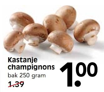 Aanbiedingen Kastanje champignons - Huismerk - Em-té - Geldig van 22/10/2017 tot 28/10/2017 bij Em-té
