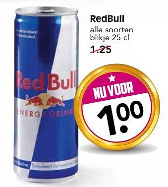 Aanbiedingen Redbull - Red Bull - Geldig van 22/10/2017 tot 28/10/2017 bij Em-té