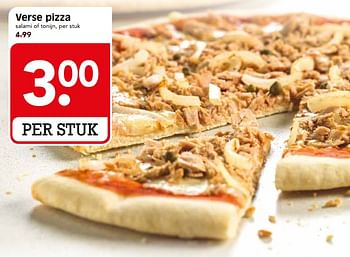 Aanbiedingen Verse pizza salami of tonijn - Huismerk - Em-té - Geldig van 22/10/2017 tot 28/10/2017 bij Em-té