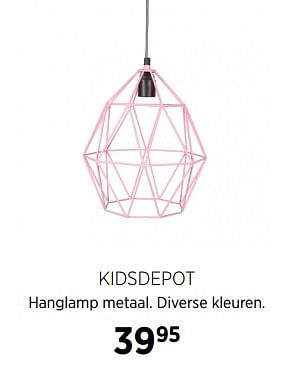 Aanbiedingen Kidsdepot hanglamp metaal - KidsDepot  - Geldig van 17/10/2017 tot 28/11/2017 bij Babypark