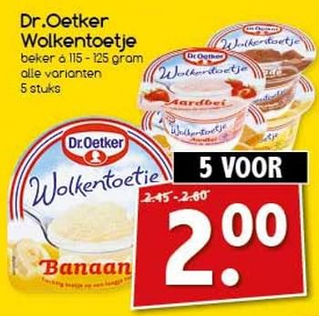 Aanbiedingen Dr.oetker wolkentoetje - Dr. Oetker - Geldig van 23/10/2017 tot 28/10/2017 bij Agrimarkt