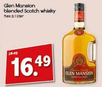 Aanbiedingen Glen mansion blended scotch whisky - Glen Mansion - Geldig van 23/10/2017 tot 28/10/2017 bij Agrimarkt