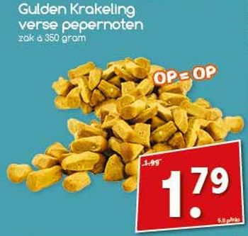 Aanbiedingen Gulden krakeling verse pepernoten - Gulden Krakeling - Geldig van 23/10/2017 tot 28/10/2017 bij Agrimarkt