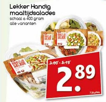 Aanbiedingen Lekker handig maaltijdsalades - Huismerk - Agrimarkt - Geldig van 23/10/2017 tot 28/10/2017 bij Agrimarkt