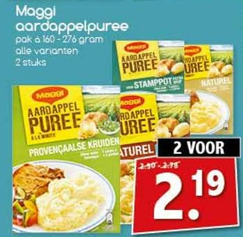 Aanbiedingen Maggi aardappelpuree - MAGGI - Geldig van 23/10/2017 tot 28/10/2017 bij Agrimarkt