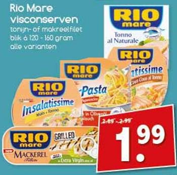 Aanbiedingen Rio mare visconserven - Rio Mare - Geldig van 23/10/2017 tot 28/10/2017 bij Agrimarkt