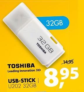 Aanbiedingen Toshiba usb-stick u202 32gb - Toshiba - Geldig van 23/10/2017 tot 29/10/2017 bij Expert