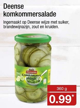 Aanbiedingen Deense komkommersalade - Huismerk - Aldi - Geldig van 23/10/2017 tot 29/10/2017 bij Aldi