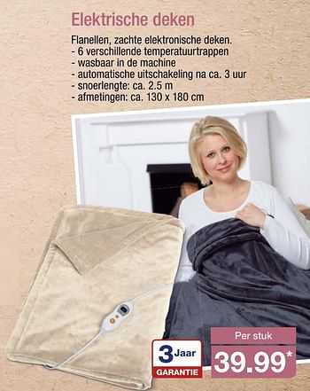Aanbiedingen Elektrische deken - Huismerk - Aldi - Geldig van 23/10/2017 tot 29/10/2017 bij Aldi