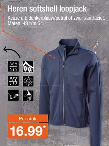 Aanbiedingen Heren softshell loopjack - Huismerk - Aldi - Geldig van 23/10/2017 tot 29/10/2017 bij Aldi