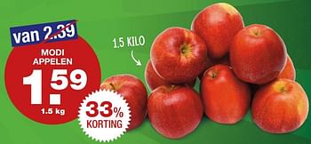Aanbiedingen Modi appelen - Huismerk - Aldi - Geldig van 23/10/2017 tot 29/10/2017 bij Aldi