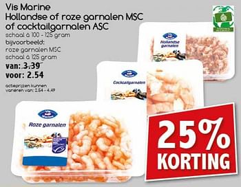 Aanbiedingen Vis marine hollandse of roze garnalen msc of cocktailgarnalen asc - Vismarine - Geldig van 23/10/2017 tot 28/10/2017 bij Agrimarkt