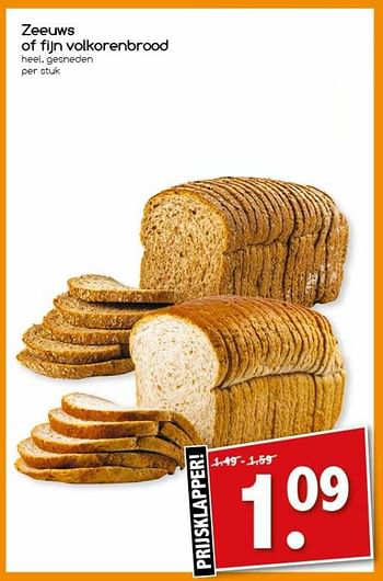 Aanbiedingen Zeeuws of fijn volkorenbrood - Huismerk - Agrimarkt - Geldig van 23/10/2017 tot 28/10/2017 bij Agrimarkt