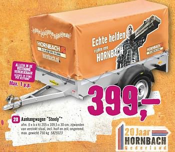 Aanbiedingen Aanhangwagen steely - Humbaur - Geldig van 23/10/2017 tot 29/10/2017 bij Hornbach