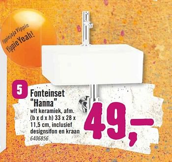 Aanbiedingen Fonteinset hanna - Huismerk Hornbach - Geldig van 23/10/2017 tot 29/10/2017 bij Hornbach