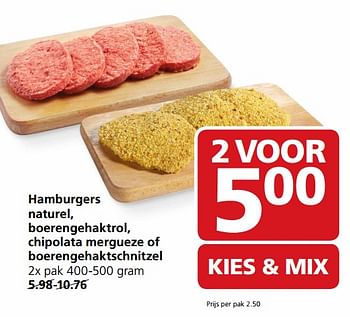 Aanbiedingen Hamburgers naturel, boerengehaktrol, chipolata mergueze of boerengehaktschnitzel - Huismerk - Jan Linders - Geldig van 23/10/2017 tot 29/10/2017 bij Jan Linders