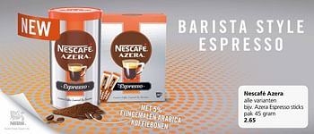 Aanbiedingen Nescafé azera - Nescafe - Geldig van 23/10/2017 tot 29/10/2017 bij Jan Linders