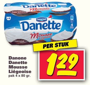 Aanbiedingen Danone danette mousse liégeoise - Danone - Geldig van 23/10/2017 tot 29/10/2017 bij Nettorama