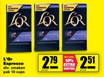 Aanbiedingen L`or espresso - Douwe Egberts - Geldig van 23/10/2017 tot 29/10/2017 bij Nettorama