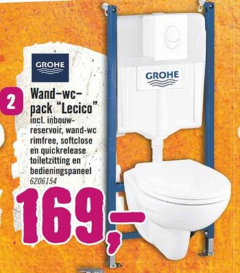 Aanbiedingen Wand-wc- pack lecico - Grohe - Geldig van 23/10/2017 tot 29/10/2017 bij Hornbach