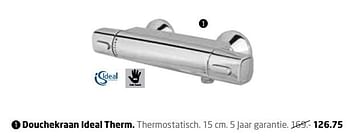 Aanbiedingen Douchekraan ideal therm - Ideal - Geldig van 23/10/2017 tot 29/10/2017 bij Formido