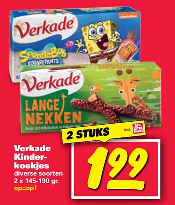 Aanbiedingen Verkade kinderkoekjes - Verkade - Geldig van 23/10/2017 tot 29/10/2017 bij Nettorama