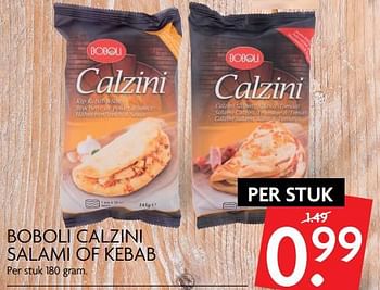 Aanbiedingen Boboli calzini salami of kebab - Boboli - Geldig van 26/10/2017 tot 29/10/2017 bij Deka Markt