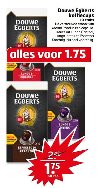 Aanbiedingen Douwe egberts koffiecups - Douwe Egberts - Geldig van 24/10/2017 tot 29/10/2017 bij Trekpleister