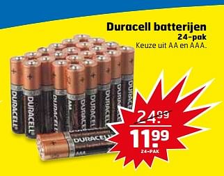 Aanbiedingen Duracell batterijen - Duracell - Geldig van 24/10/2017 tot 29/10/2017 bij Trekpleister
