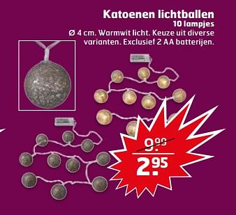 Aanbiedingen Katoenen lichtballen - Huismerk - Trekpleister - Geldig van 24/10/2017 tot 29/10/2017 bij Trekpleister