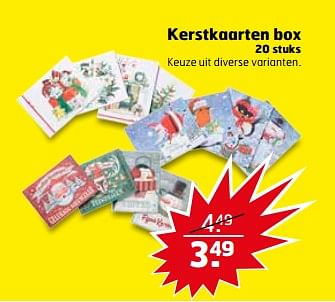 Aanbiedingen Kerstkaarten box - Huismerk - Trekpleister - Geldig van 24/10/2017 tot 29/10/2017 bij Trekpleister