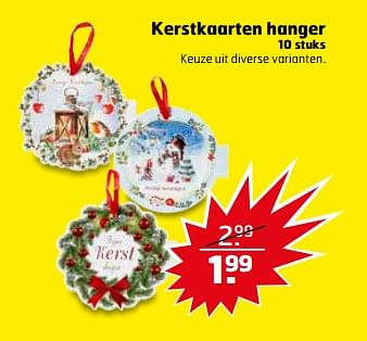 Aanbiedingen Kerstkaarten hanger - Huismerk - Trekpleister - Geldig van 24/10/2017 tot 29/10/2017 bij Trekpleister